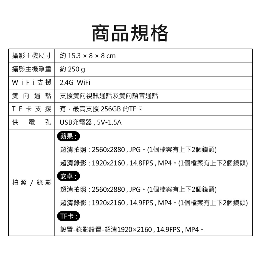 監控王M1 Ai智能守護 2K雙鏡頭雙畫面2.4吋大螢幕360度旋轉WiFi網路攝影機(一鍵呼叫 TF插卡)